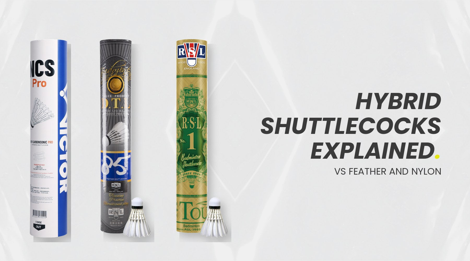 Hybrid and feather badminton shuttlecocks compared