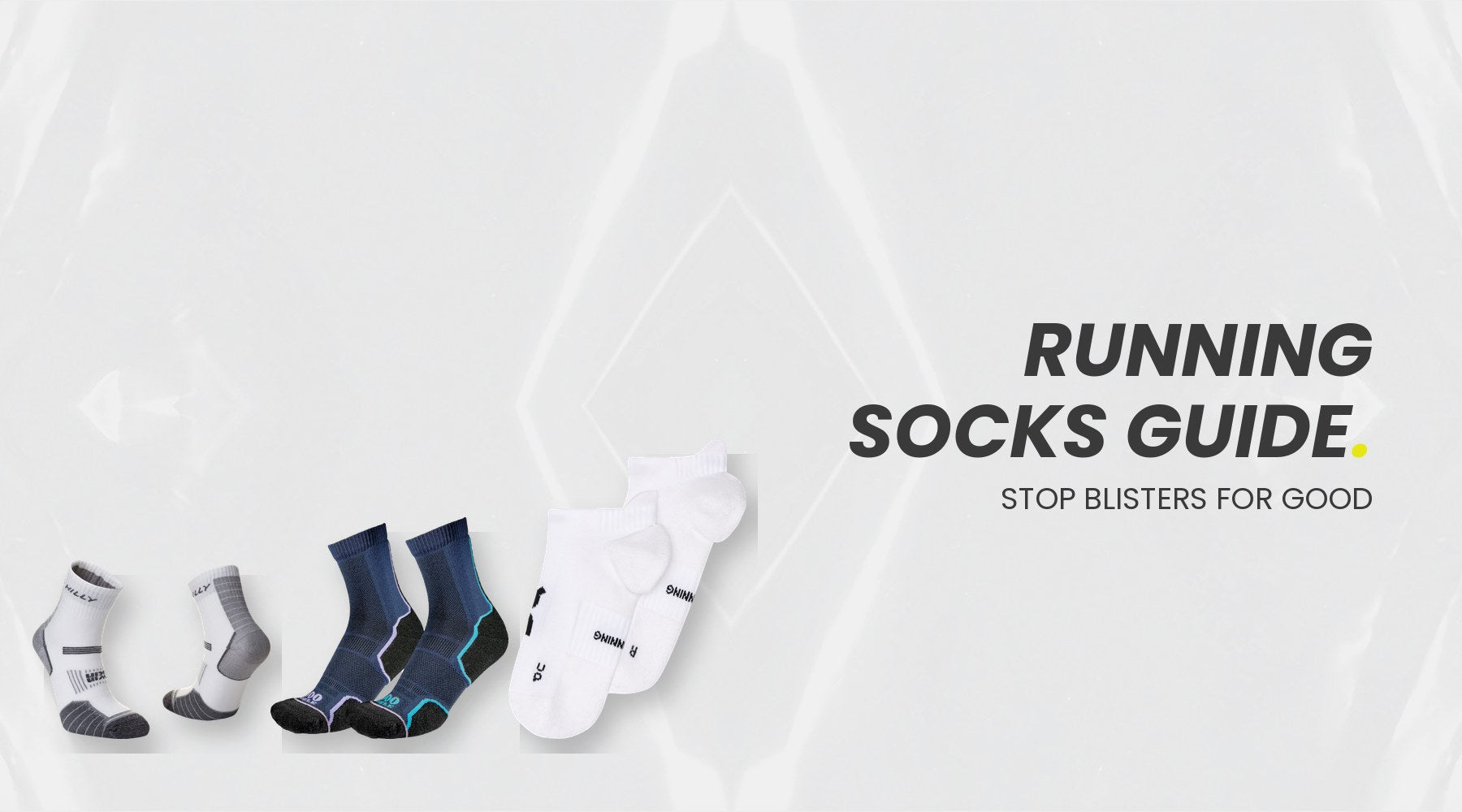 Running socks for preventing blisters on road and trail runs