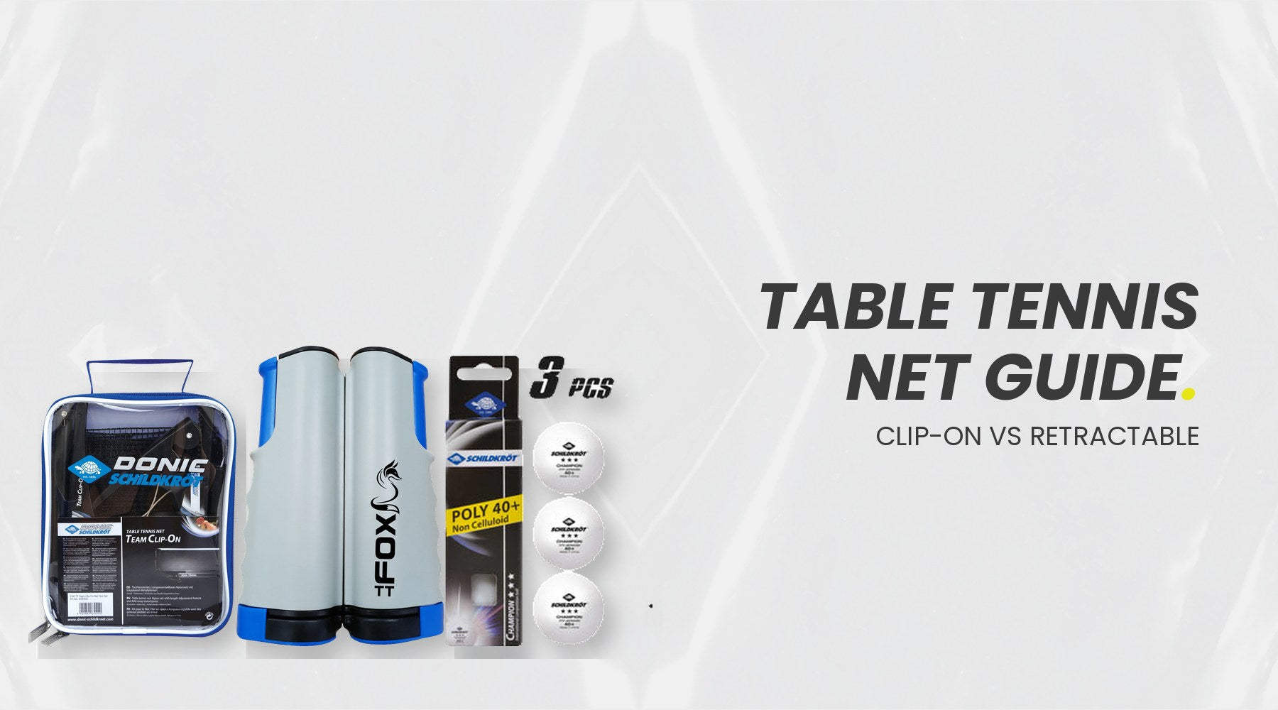 Clip-on and retractable table tennis nets for home tables