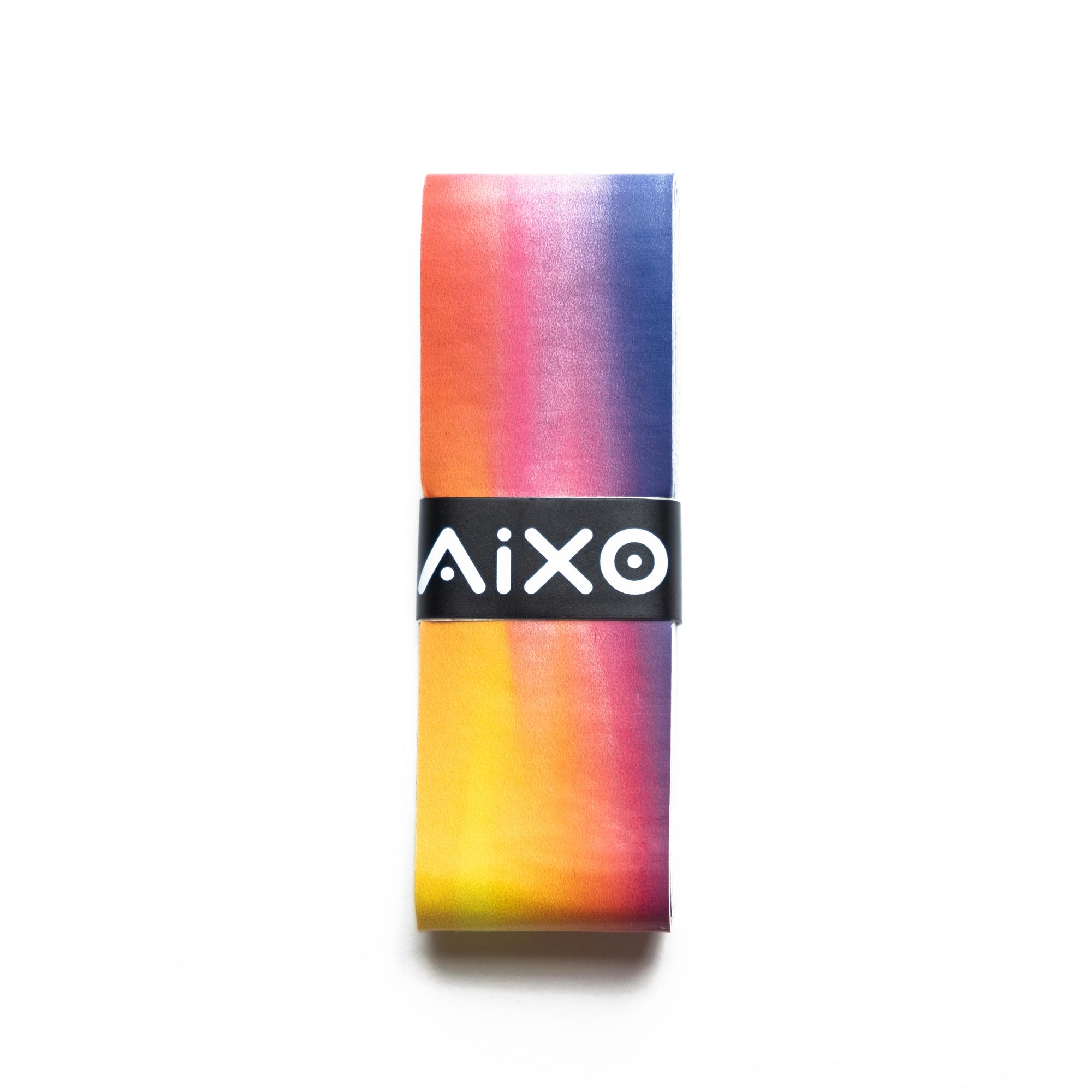 AIXO printed overgrips in bold colour clash designs
