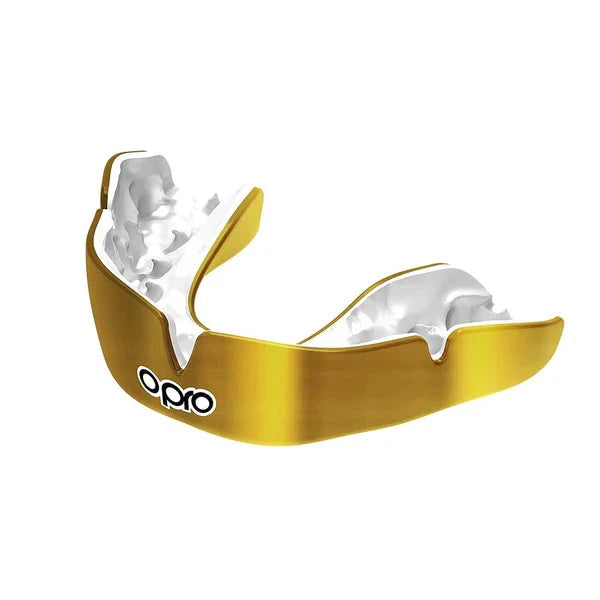 Opro Instant Custom Self Fit Mouthguard Junior - G Gold White Youth Accessories Opro
