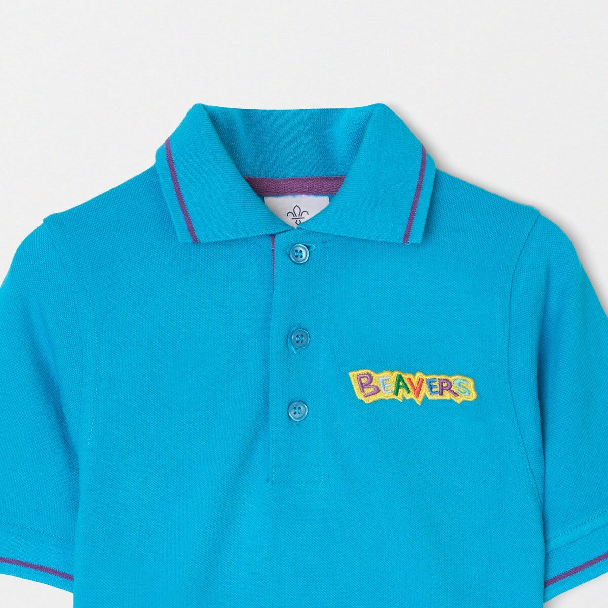 Scouts Beavers Tipped Polo Shirt - Turquoise Polo Shirts Scouts