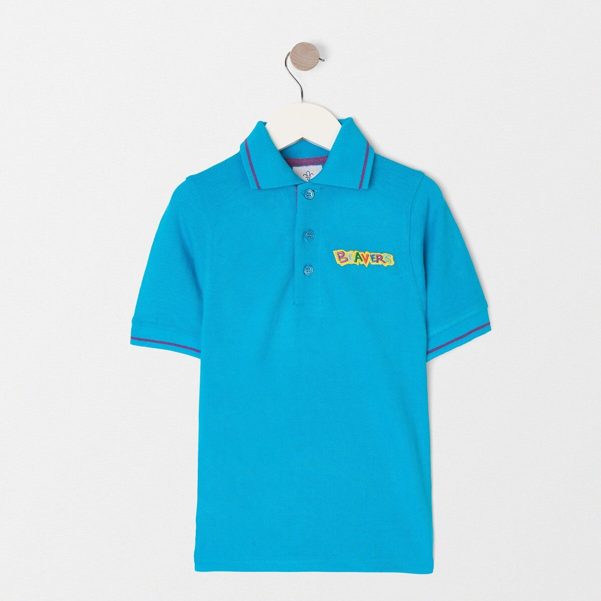 Scouts Beavers Tipped Polo Shirt - Turquoise Polo Shirts Scouts