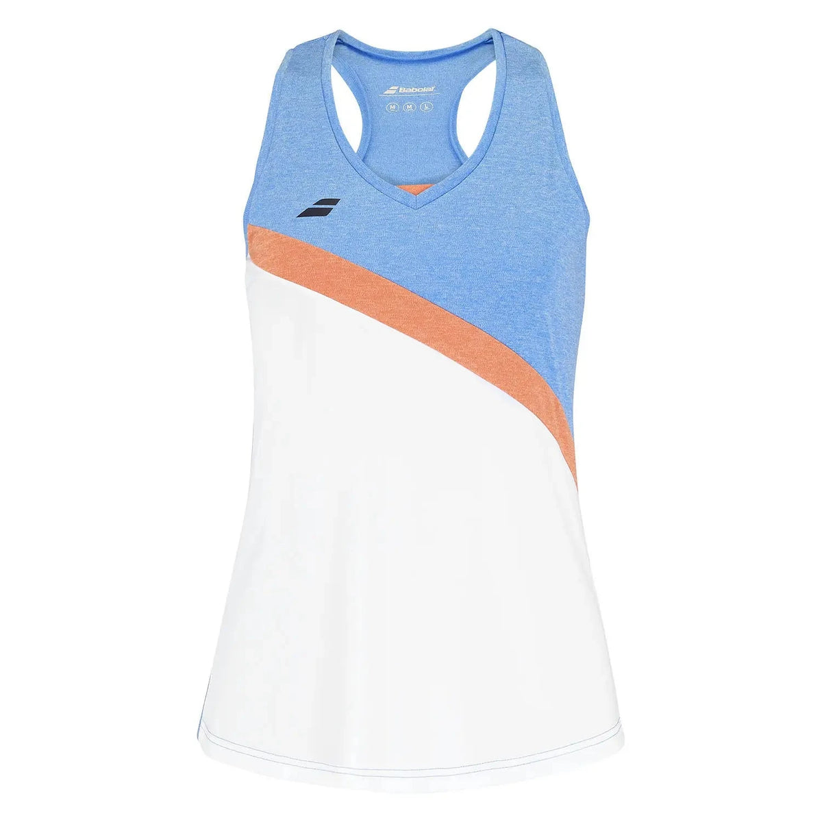 Babolat Play Tank Top Women's, White/Blue, front view