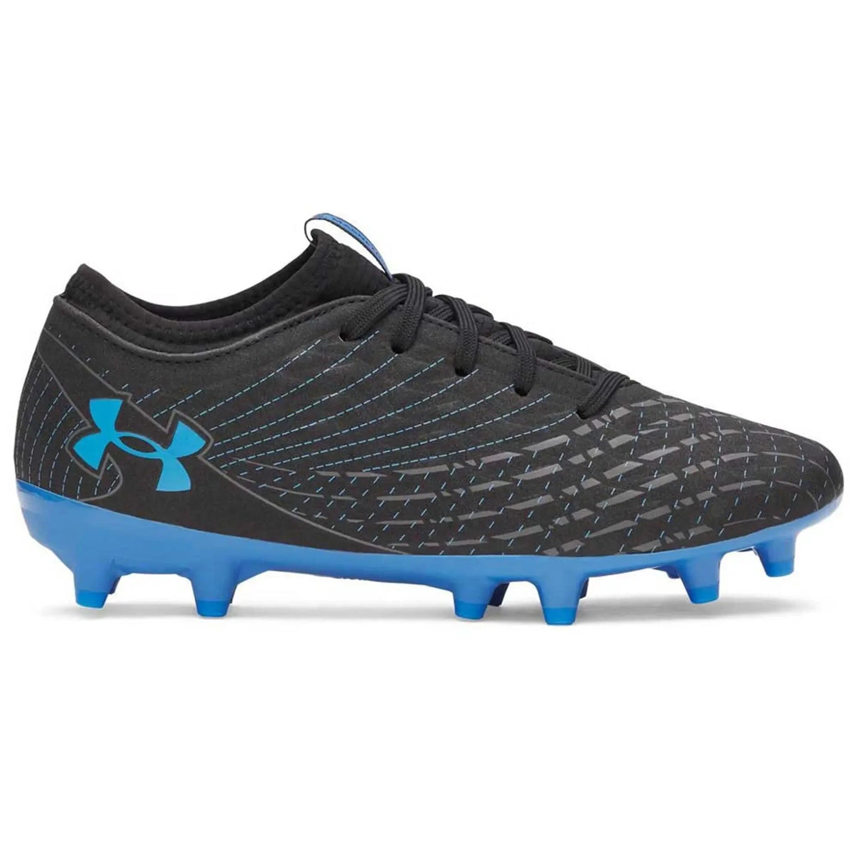 Under Armour Magnetico Select 5 FG Football Shoe Unisex - Black/Blue Black Blue shoes Under Armour