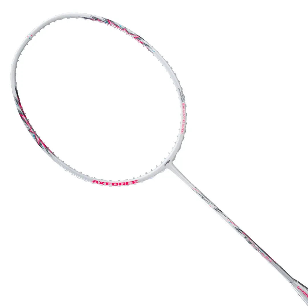 Li-Ning Axforce Bigbang Badminton Racket - Pearl White/Neon Iridescent Pink Pearl White Neon Iridescent Pink Badminton Rackets Li-Ning