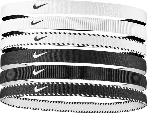 Nike Flex Classic (101.1927) Headband 6Pack White Black White One Size Accessories Nike