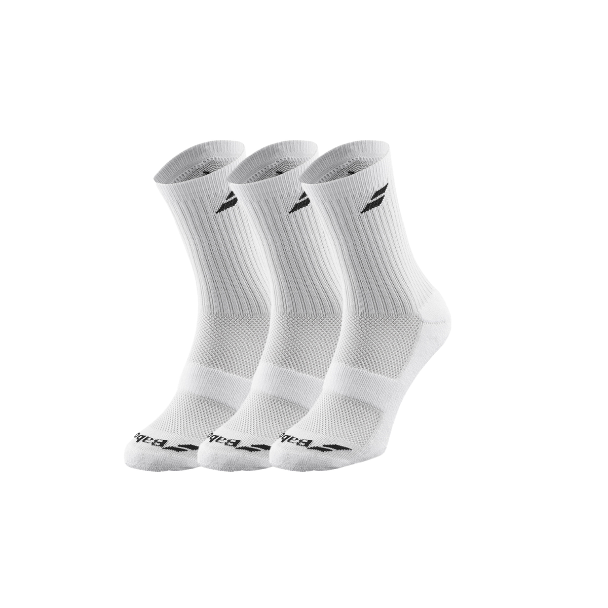 Babolat 3 Pairs Pack Sock Unisex - Black/White White Clothing Babolat