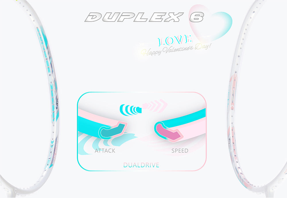 Jnice Duplex 6 5U Badminton Racket Unstrung RDPX-6 Badminton Rackets JNICE