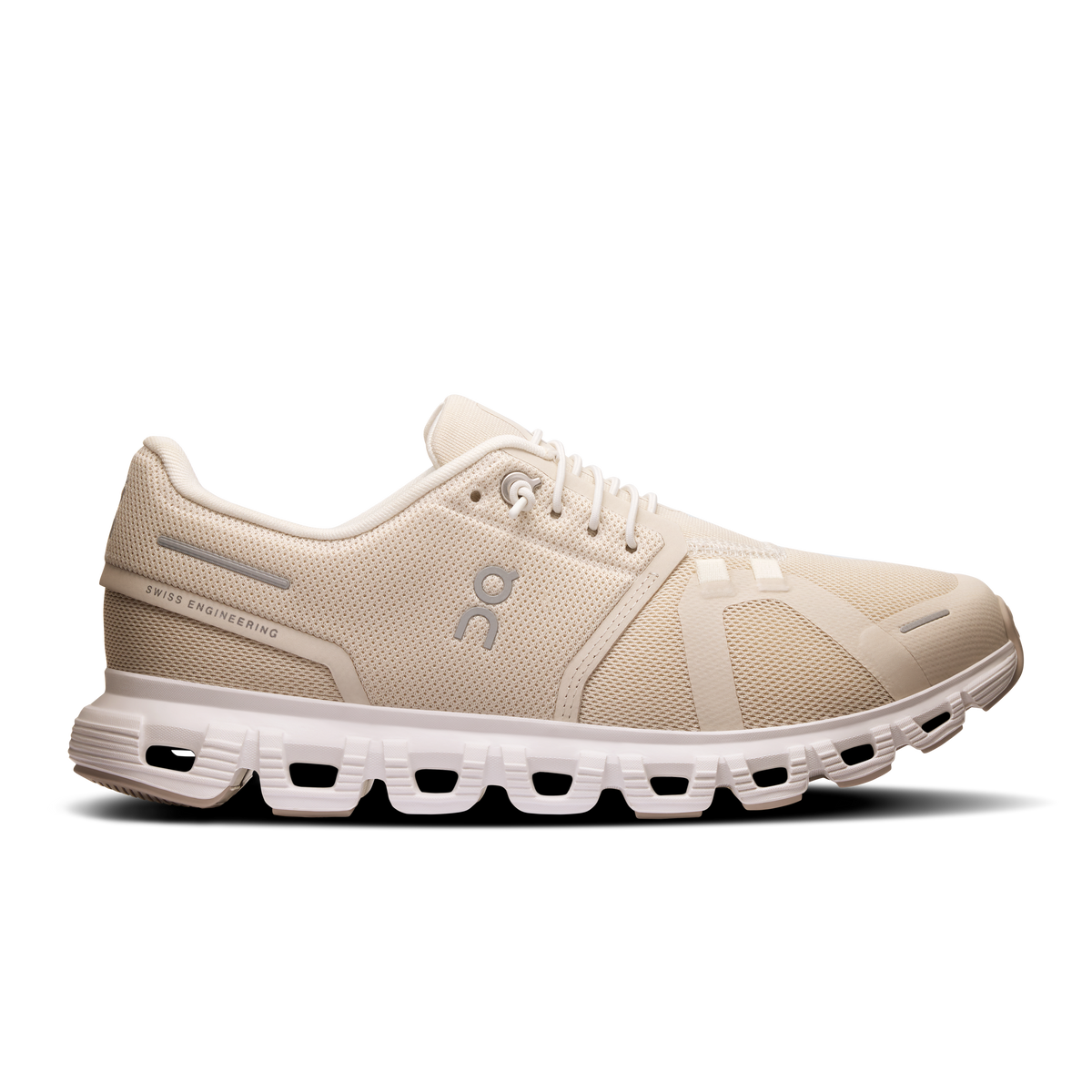On Running Cloud 6 Running Shoes Women, Pearl/White, front view