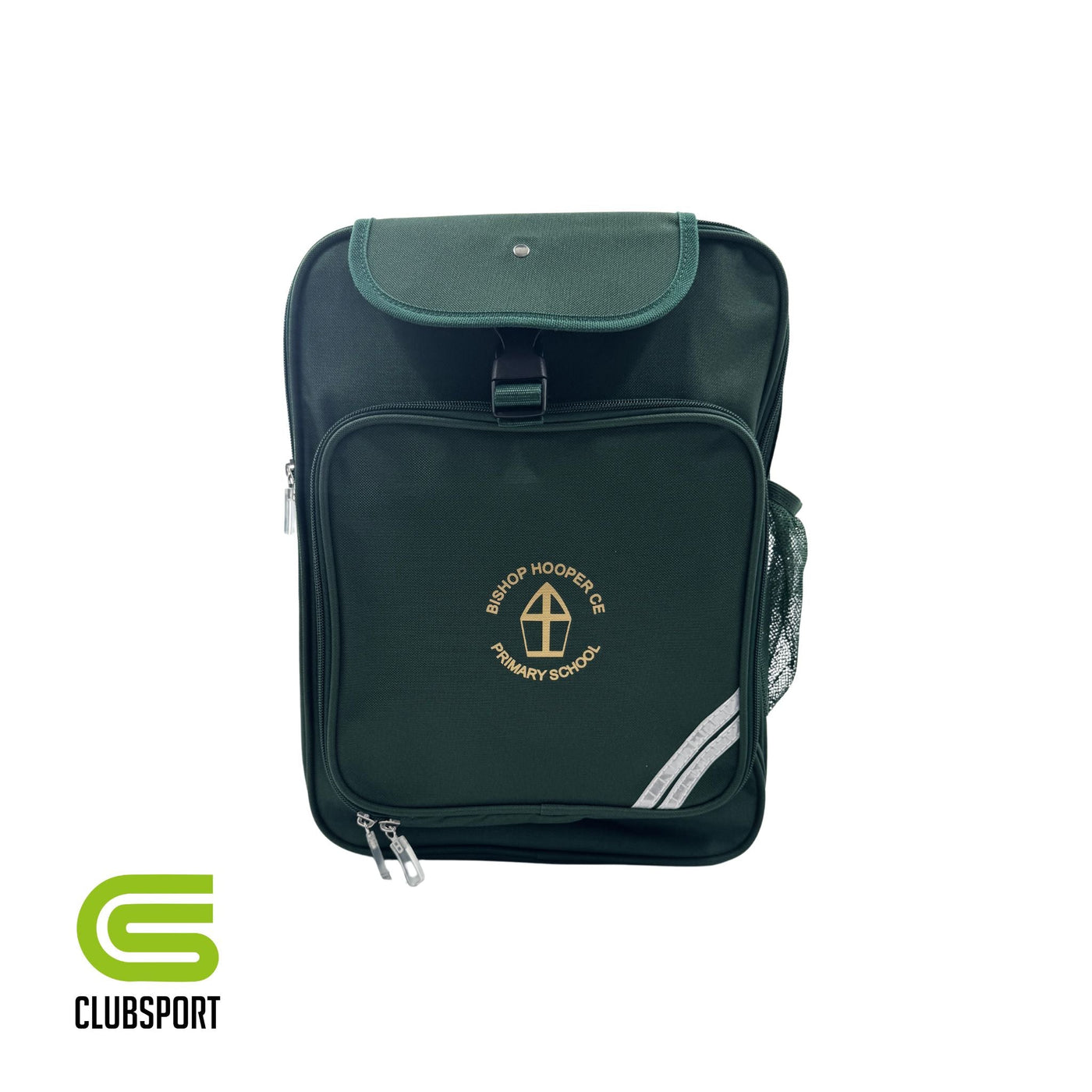 Bishop Hooper CE Primary School Backpack - Green (JBMP12) Schoolwear Central Sports UK