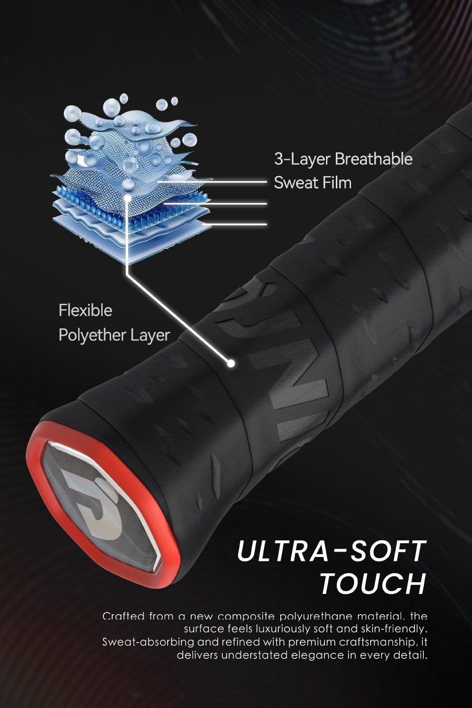 Jnice Air Muramasa Pro 6UG6 Badminton Racket Unstrung - Black Badminton Rackets JNICE