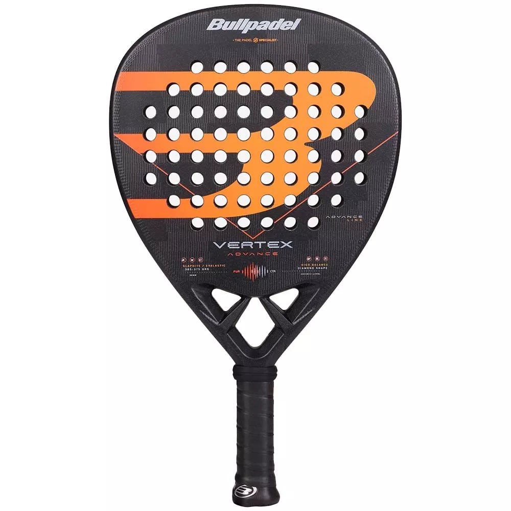 BullPadel Vertex Advance 26 Padel Racket - Black/Orange Black Orange One Size Padel BullPadel