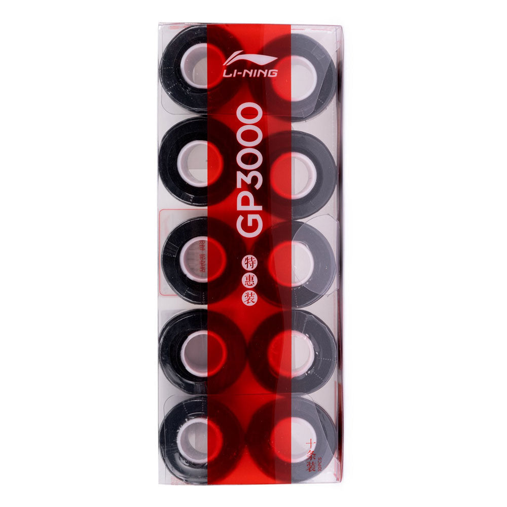 Li-Ning GP3000 Grips -10 Pieces -Black