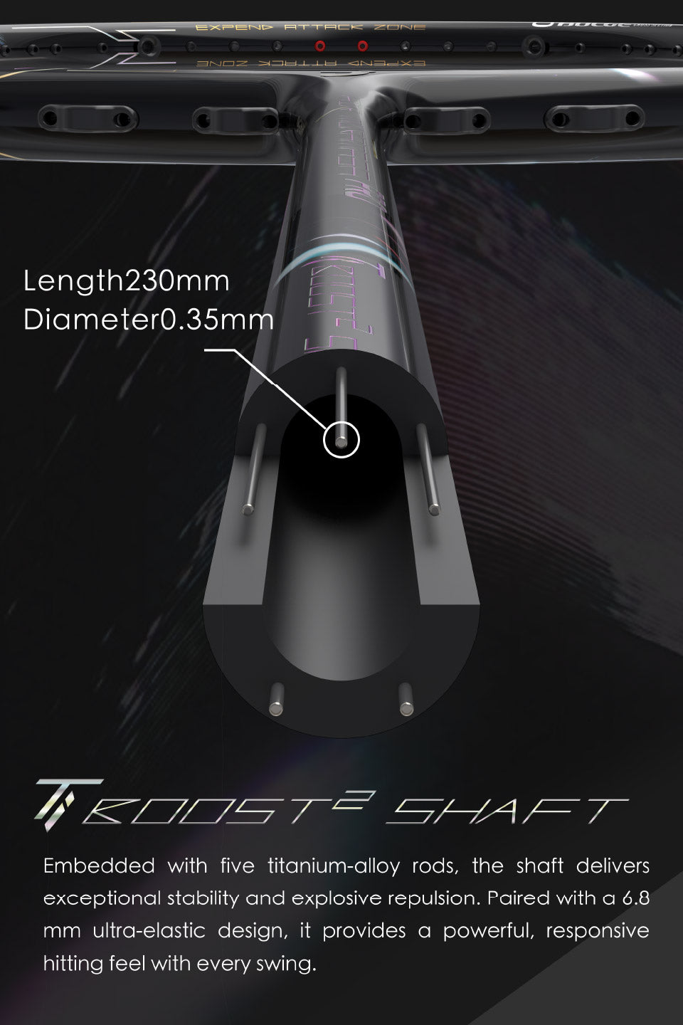 Jnice Air Muramasa Pro 6UG6 Badminton Racket Unstrung - Black Badminton Rackets JNICE