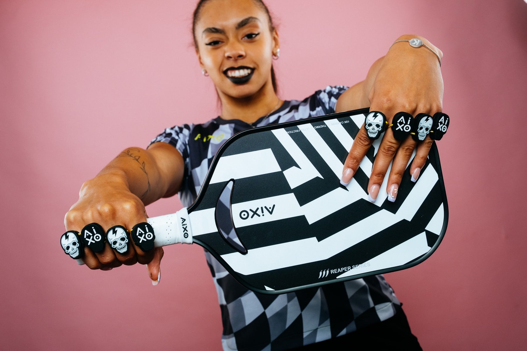 Aixo P14C Reaper Series Chaos Camo 18K Raw Carbon Pickleball Padel Pickleball Paddle Aixo