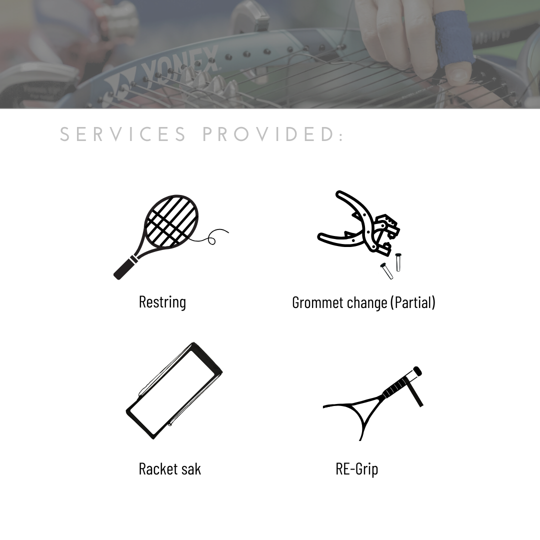 Tennis Racket 'Silver' Service MOT Tennis Restring Central Sports UK