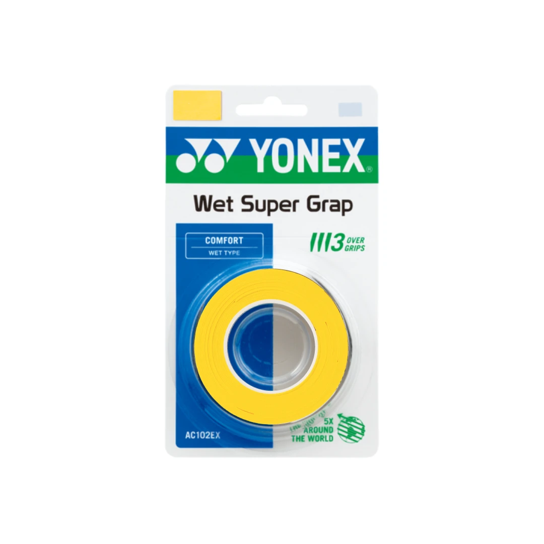 Yonex Wet Super Grap 3 Pcs - Multicolor Yellow 3 Pieces Clearance Yonex