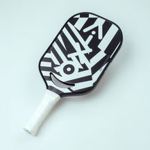 Aixo P14C Reaper Series Chaos Camo 18K Raw Carbon Pickleball Padel Black White One Size Pickleball Paddle Aixo