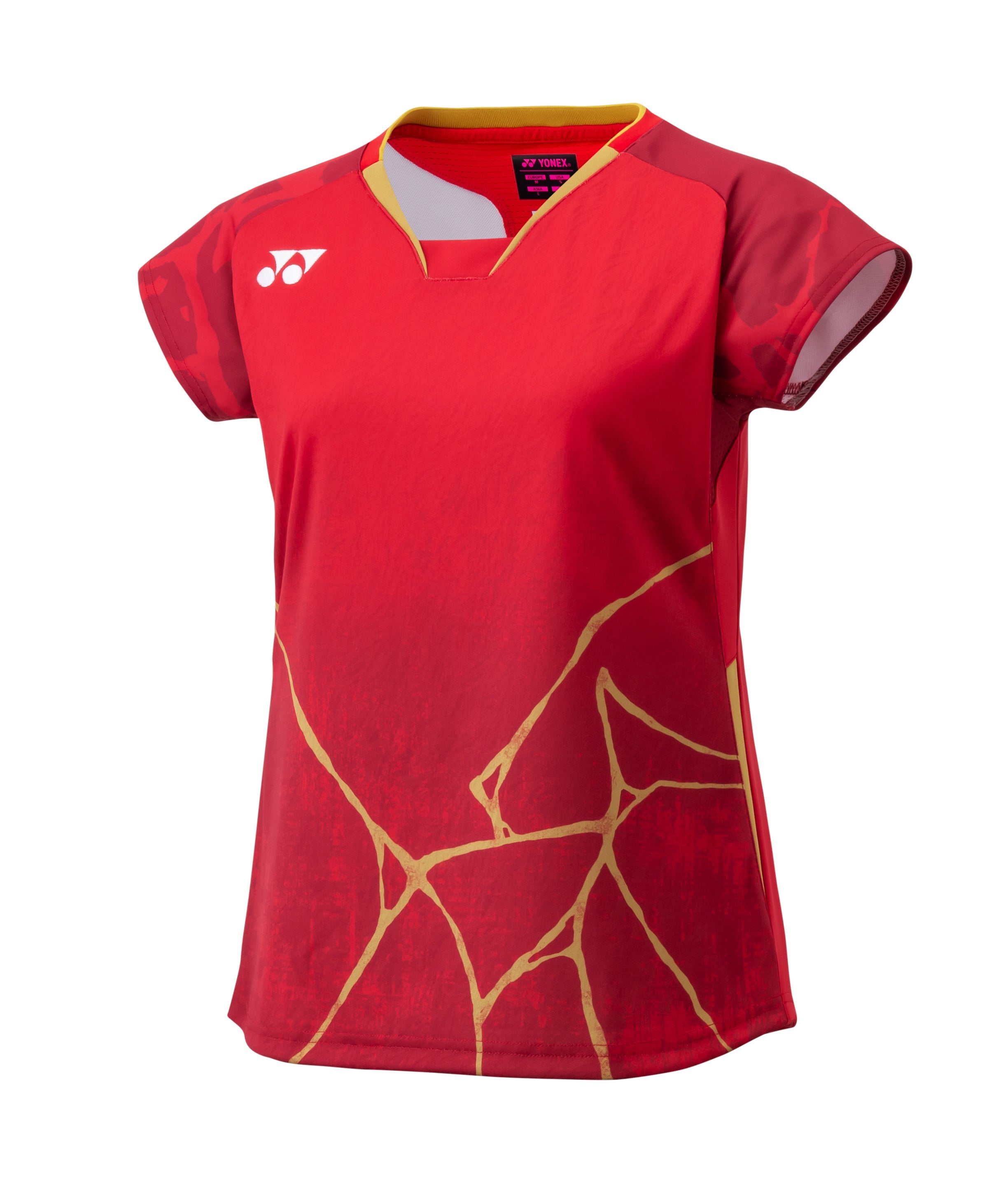 ウェア YONEX '25 BADMINTON JAPAN NATIONAL MODEL Yonex Team Japan Women Crew Neck Shirt 20962YX - Wine