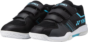 Yonex SHBSF1JB PC Strider Flow Badminton Shoe Junior Belt - Black/Blue Badminton Shoes Yonex