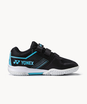 Yonex SHBSF1JB PC Strider Flow Badminton Shoe Junior Belt - Black/Blue Badminton Shoes Yonex
