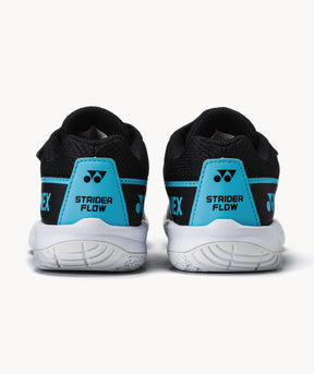 Yonex SHBSF1JB PC Strider Flow Badminton Shoe Junior Belt - Black/Blue Badminton Shoes Yonex