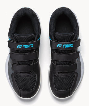Yonex SHBSF1JB PC Strider Flow Badminton Shoe Junior Belt - Black/Blue Badminton Shoes Yonex