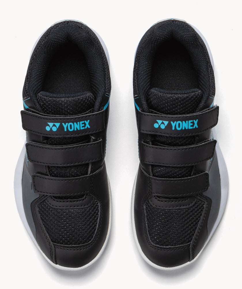 Yonex SHBSF1JB PC Strider Flow Badminton Shoe Junior Belt - Black/Blue Badminton Shoes Yonex