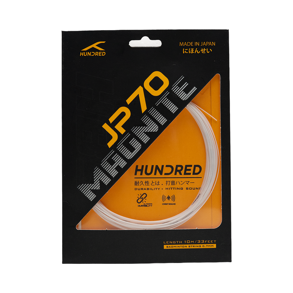 Hundred JP70 Magnite Badminton String Reel - Ice White, 0.70mm/200m Badminton String Hundred