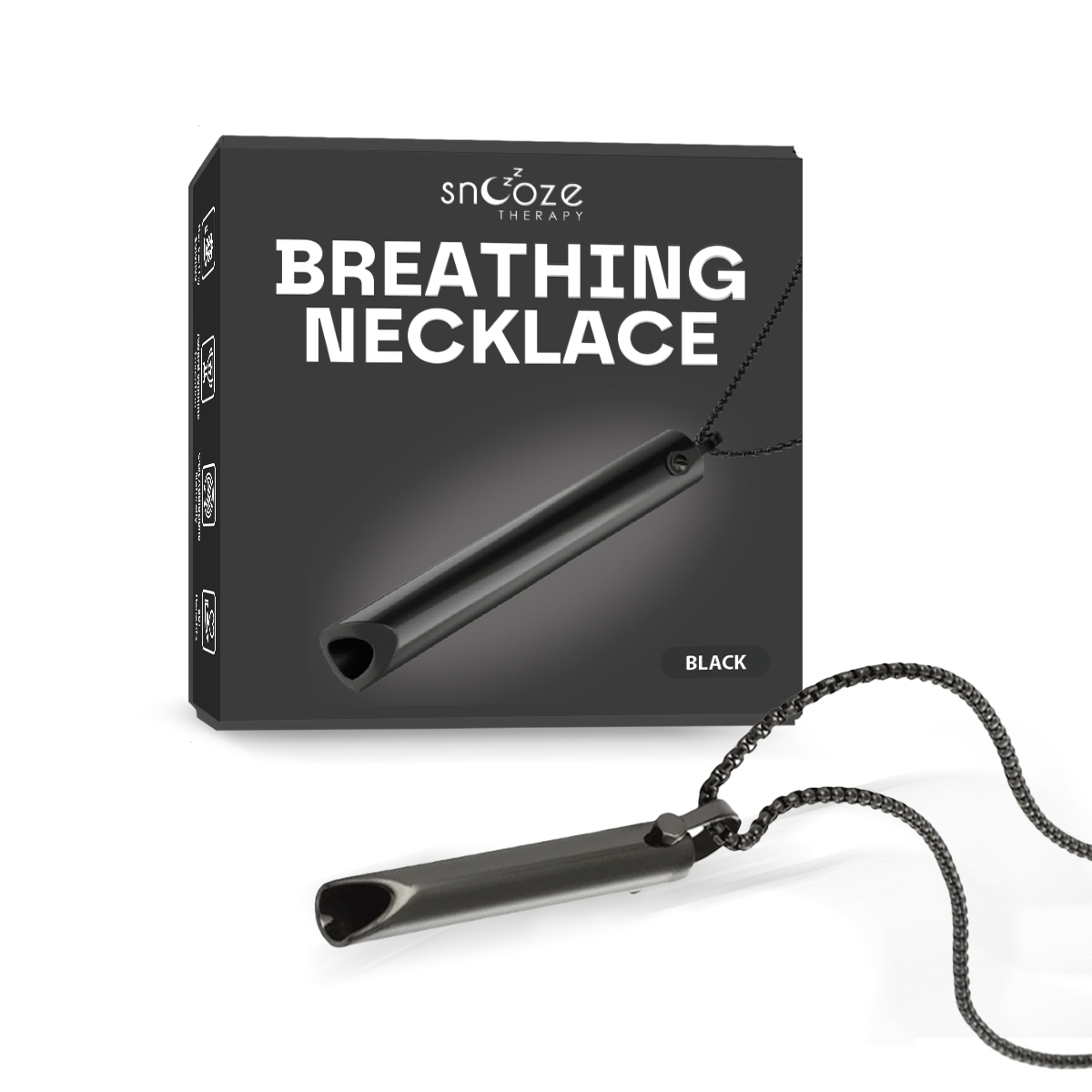 Breathlace Breathing Necklace Midnight Black Snooze Therapy