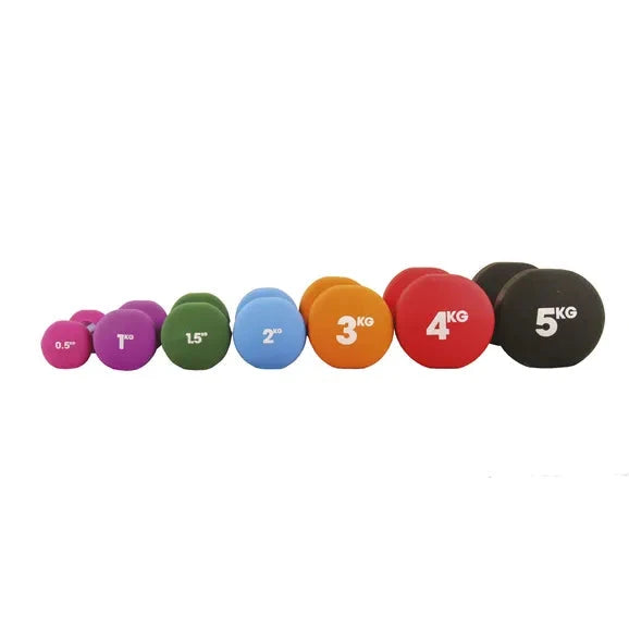 Fitness Mad FM Black Neoprene 5kg Dumbbells (Pair) Exercise & Fitness Fitness Mad