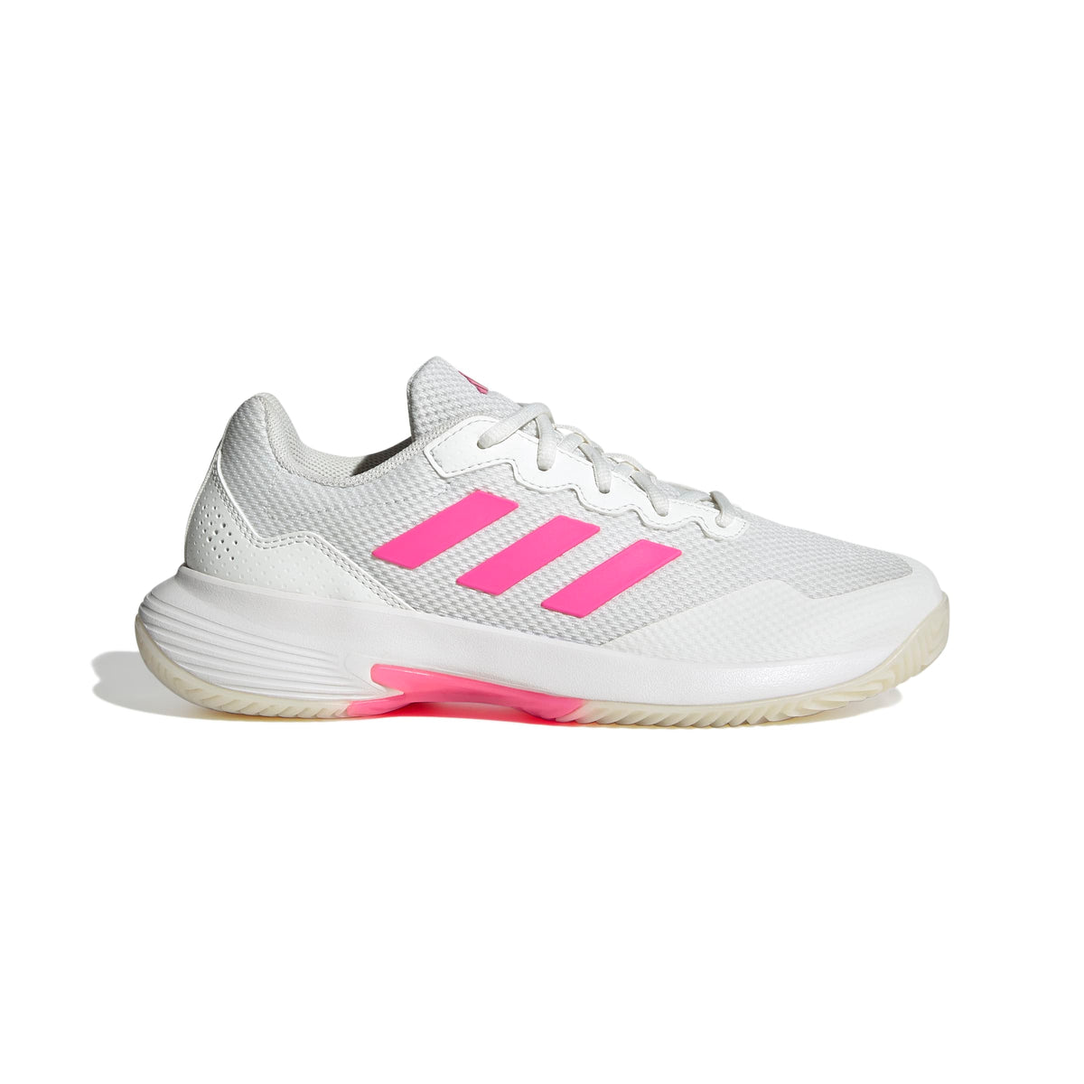 Adidas GameCourt 2 Tennis Shoes Women JP7723 Core White Lucid Pink Core Black Tennis Shoes Adidas