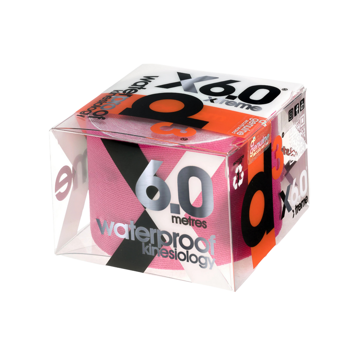 D3 X6.0 Xtreme Kinesiology Tape (Pink) Training Aids D3