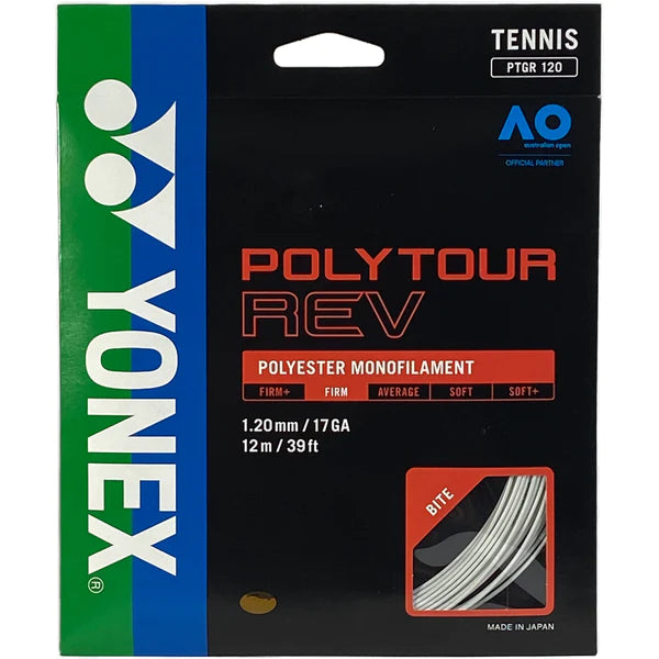 Yonex Polytour Rev 1.20mm 12m Pack Tennis String White