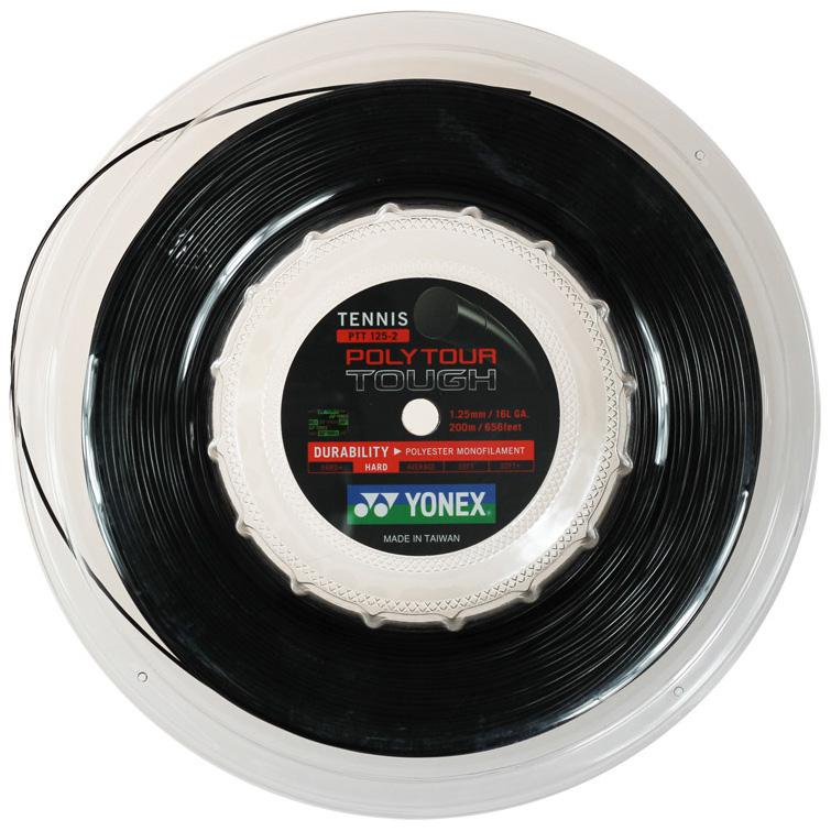 Yonex Poly Tour Spin 1.25/16L String Reel Black - 200m - Running