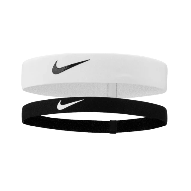 Nike Flex (100.9191) Headband 2Pack Black White Black One Size Accessories Nike