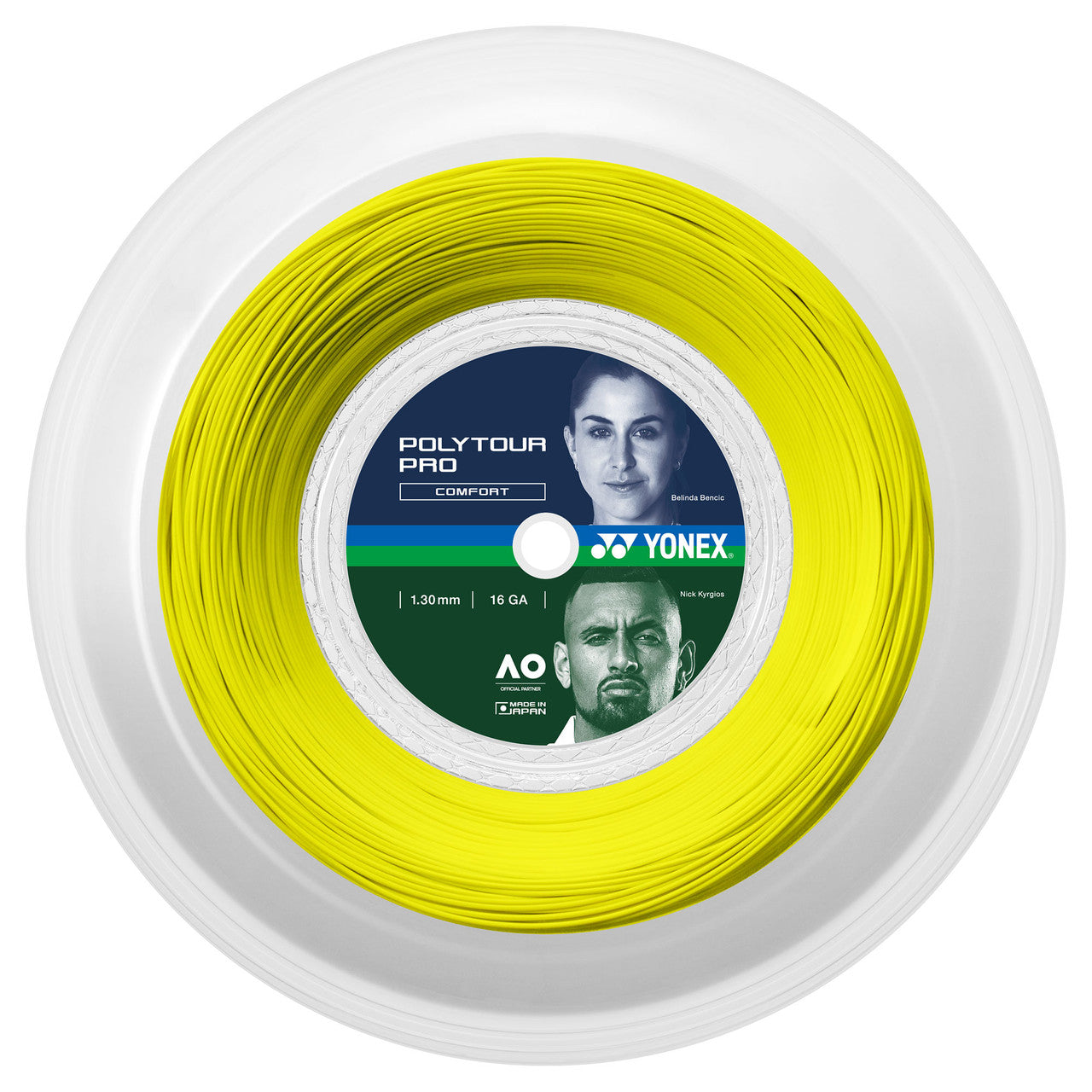 Yonex PolyTour Pro 1.30mm 200m Tennis String Yellow 200m Reel String (Reel) Yonex