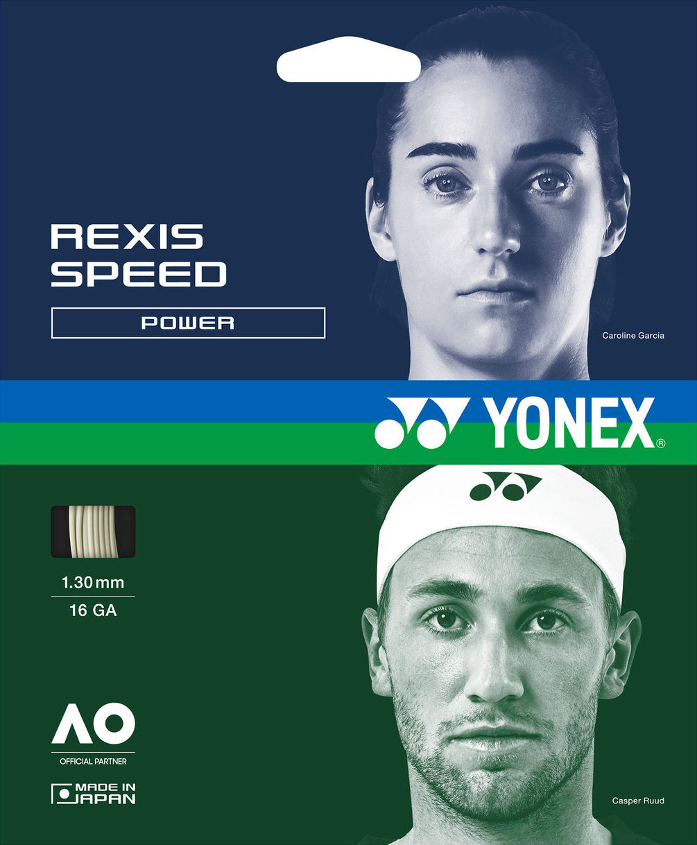 Yonex Rexis Speed 1.30mm 12m Tennis String Pack 12m Set WHITE String (Packs) Yonex