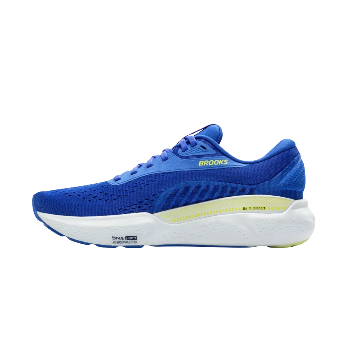 Brooks Adrenaline GTS 24 Running Shoes Men, Cobalt/Neo Yellow/Peacoat, back view