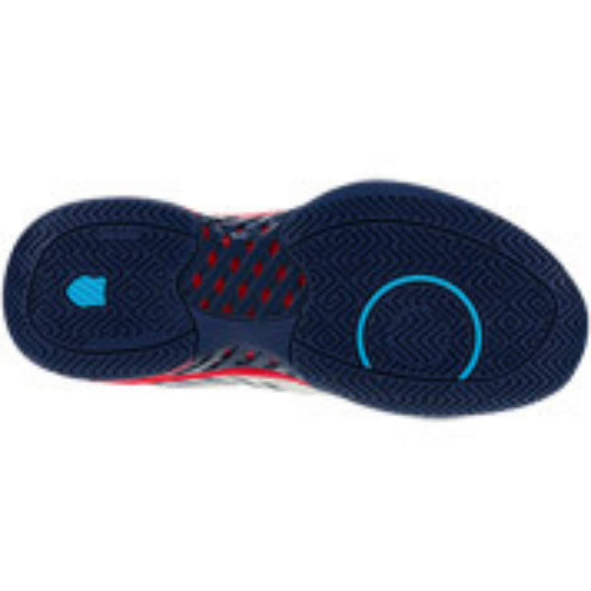 K-Swiss Express Light 3 Tennis Shoes Men, Bit of Blue/Blue Opal/Lollipop, back view