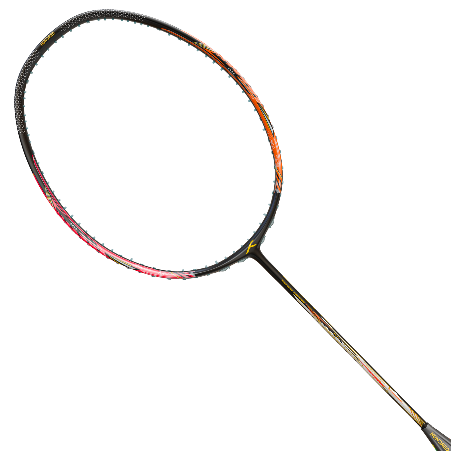 Hundred Flareon 700 Badminton Racket - Black/Orange