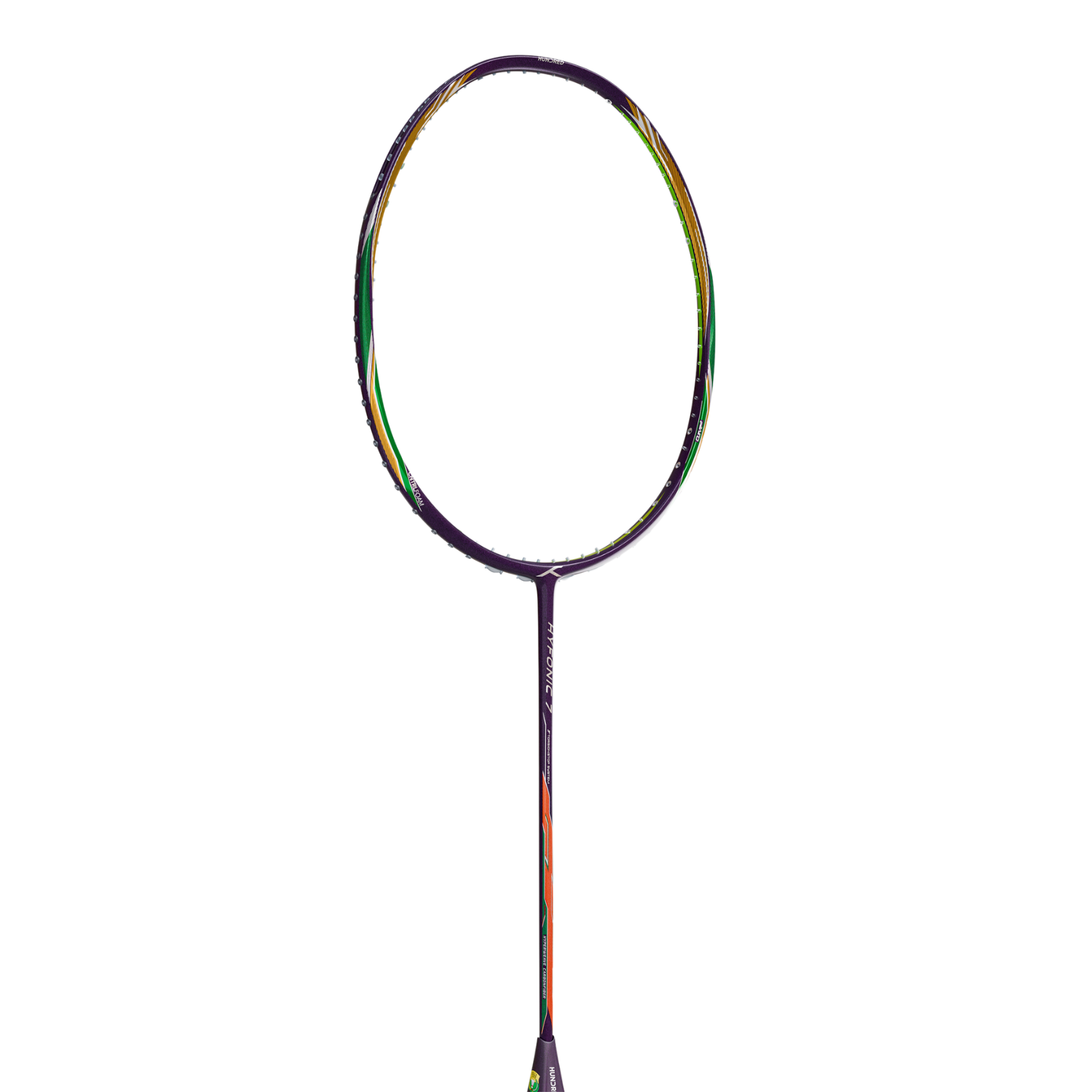 Hundred Hyfonic 7 Badminton Racket - Purple/Green Badminton Rackets Hundred