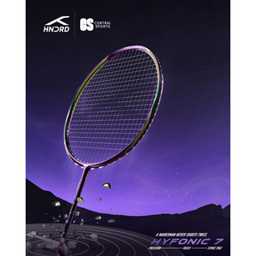 Hundred Hyfonic 7 Badminton Racket - Purple/Green Badminton Rackets Hundred