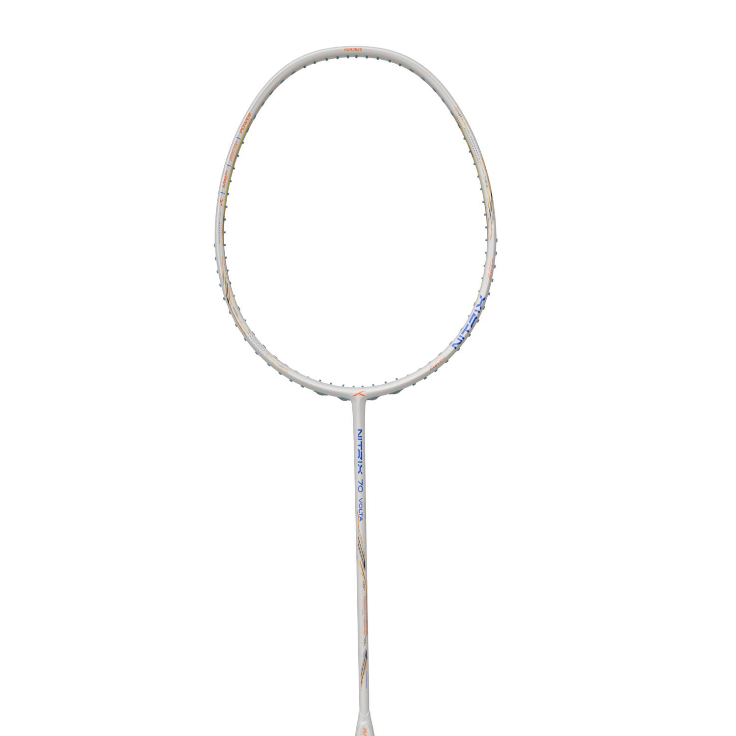 Hundred Nitrix 70 Volta Badminton Racket - White Badminton Rackets Hundred