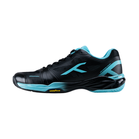 Hundred Phenom Badminton Shoes HBFS-5M243-3 Black Aqua Blue Badminton Shoes Hundred