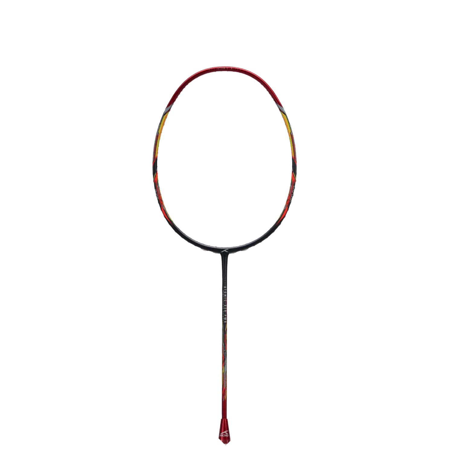 Hundred Atomic X 38 Power Badminton Racket - Charcoal/Red Badminton Rackets Hundred