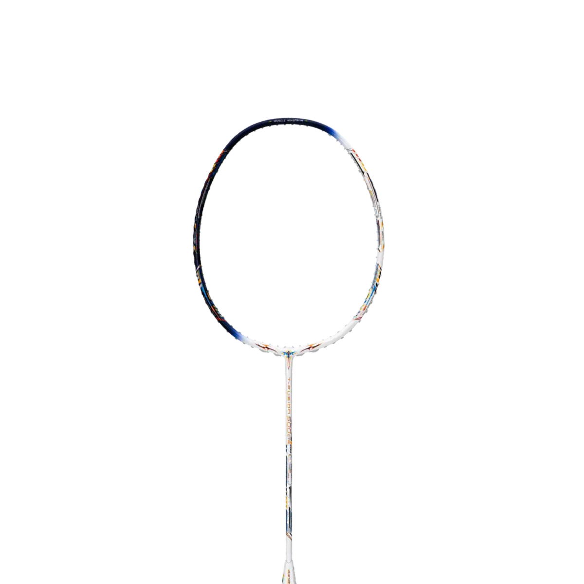 Hundred T-Fusion 500 Control 4U Badminton Racket - White/Navy Badminton Rackets Hundred