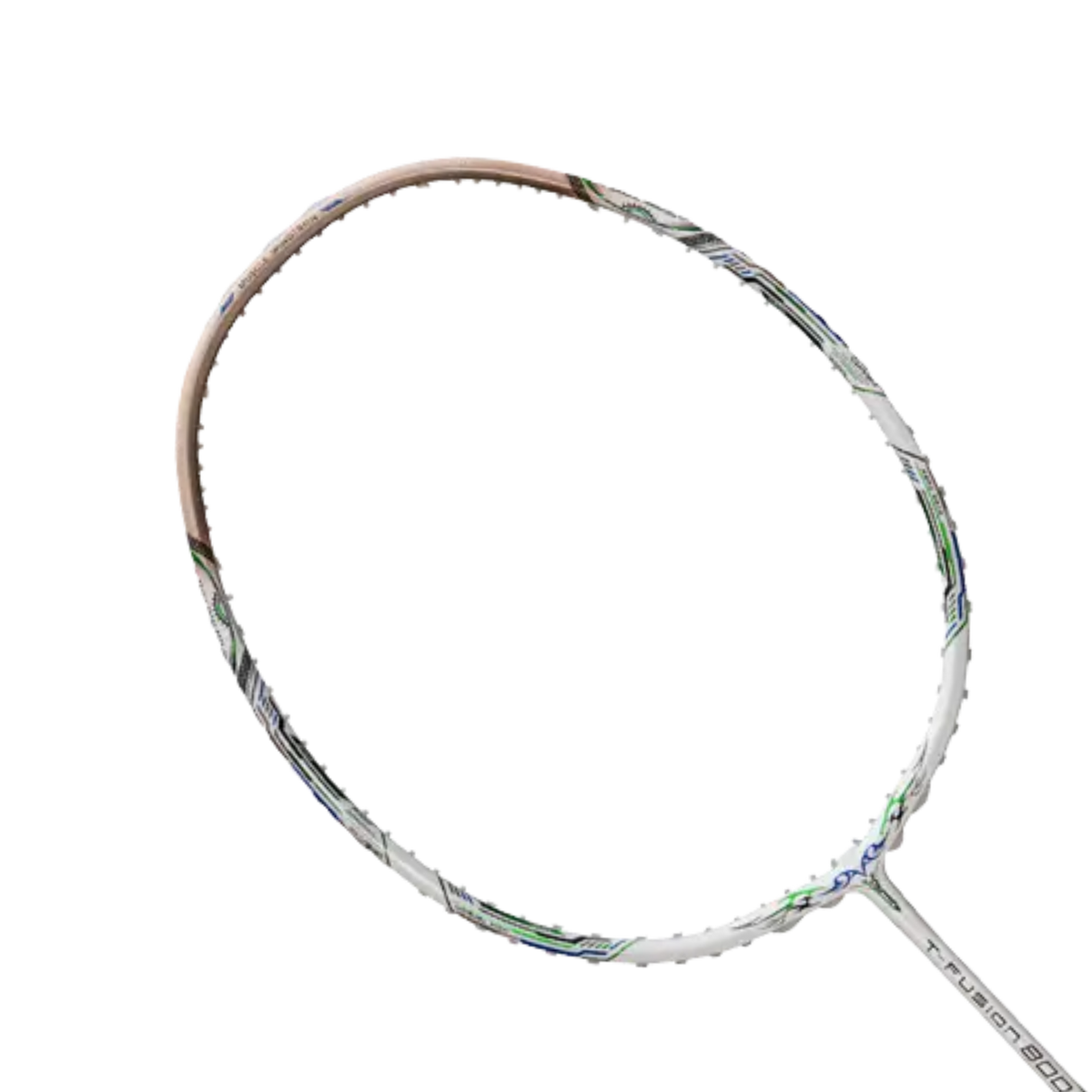Hundred T-Fusion 800 Zoom 5U Badminton Racket - White/Gold White Gold 5U6 Badminton Rackets Hundred