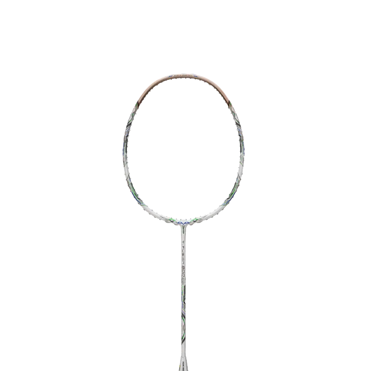 Hundred T-Fusion 800 Zoom 5U Badminton Racket - White/Gold Badminton Rackets Hundred